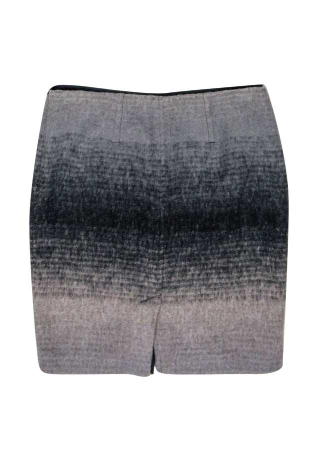 Current Boutique-Trina Turk - Grey & Black Ombre Mini Skirt Sz 8
