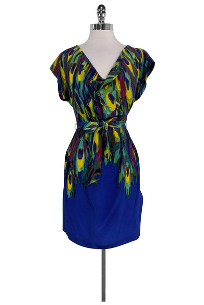 Current Boutique-Trina Turk - Multicolor Dress w/ Tie Belt Sz 2