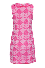 Current Boutique-Trina Turk - Pink Floral Brocade Shift Dress Sz 8