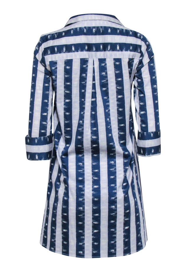 Current Boutique-Tuckernuck - Blue Striped Button Front Shift Dress Sz XXS