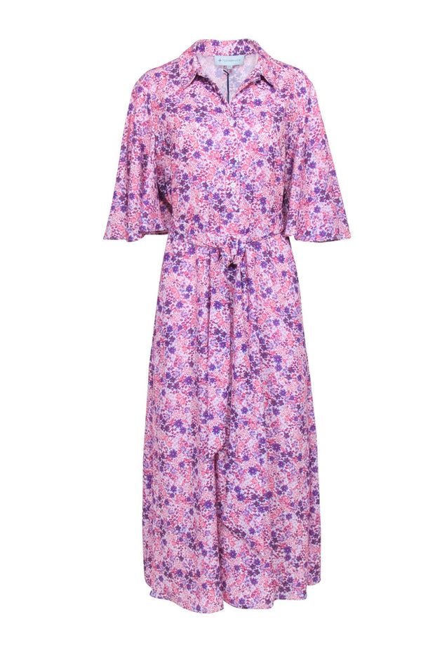 Current Boutique-Tuckernuck - Pink & Purple Floral Maxi Dress Sz XXL