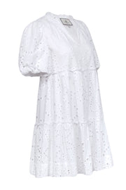 Current Boutique-Tuckernuck - White Cotton Eyelet Lace Babydoll Dress Sz S