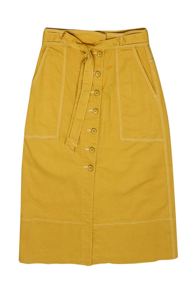 Nate Mustard Denim Skirt - Girls – Craft and Cloth