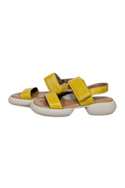 Current Boutique-UnLace - Yellow & Cream Strappy Sandals Sz 10