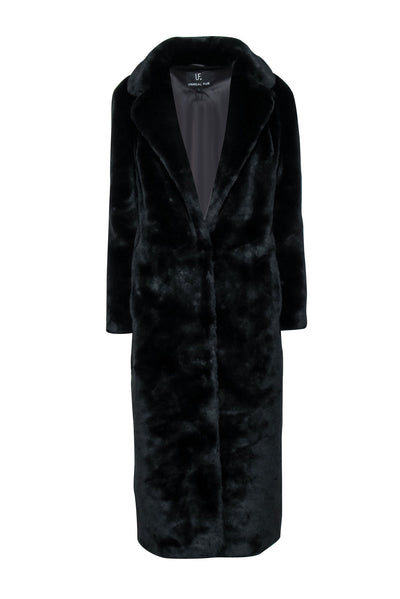 Current Boutique-Unreal Fur - Black Faux Fur "Bird Coat" Sz S