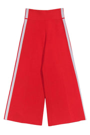 Current Boutique-VERONICA BEARD - Red Orange Wide Leg Side Stripe Pant Sz XS