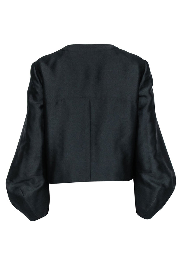 Current Boutique-Valentino - Black Bubble Sleeve Bolero Jacket Sz 10