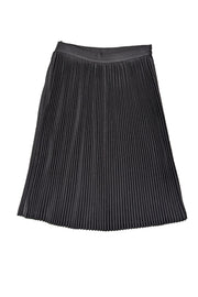 Current Boutique-Valentino - Black Pleated A-Line Skirt Sz 6