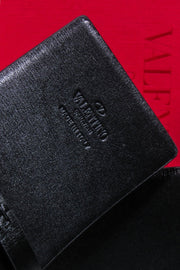 Current Boutique-Valentino - Camel Brown / Black VLogo Reversible Thick Leather Belt Sz S