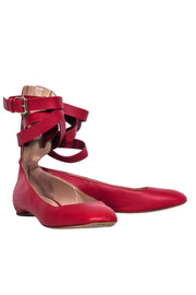 Current Boutique-Valentino - Red Ballet Gladiator Flats Sz 8.5