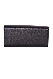 Current Boutique-Valentino by Mario Valentino - Black Pebbled Leather Wallet