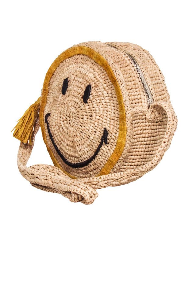 VANESSA BRUNO Smiley® x Vanessa Bruno Cabas Straw Shoulder Bag, Nordstrom