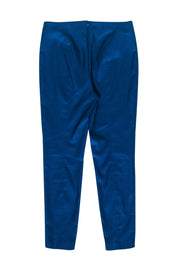 Current Boutique-Veronica Beard - Aqua Blue Linen Blend Tapered Pants Sz 4