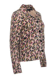 Current Boutique-Veronica Beard - Beige Leopard Print Button-Up "Mercer" Jacket Sz XS