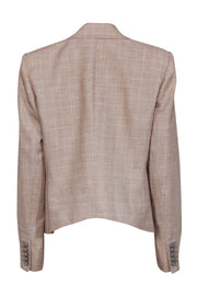 Current Boutique-Veronica Beard - Beige Plaid Double Breasted Blazer Sz 14