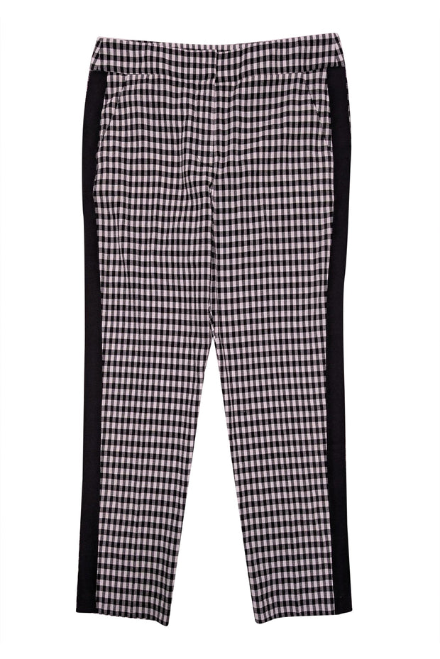 Current Boutique-Veronica Beard - Black & White Gingham Crepe Pants Sz 8