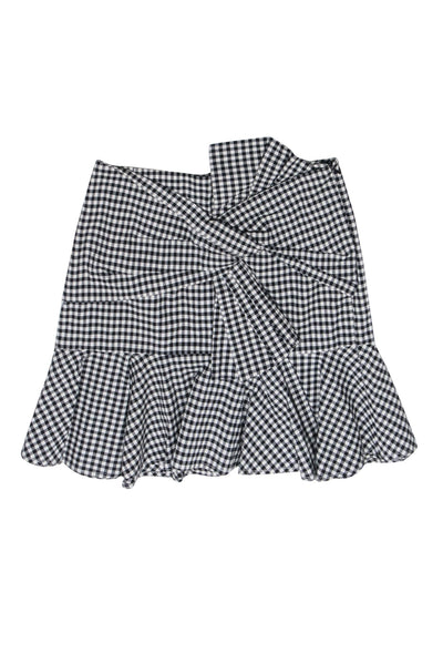 Current Boutique-Veronica Beard - Black & White Gingham Knot Front Sz 2