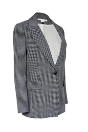 Current Boutique-Veronica Beard - Black & White Gingham w/ Black Crest Buttons Blazer Sz 8