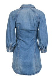 Current Boutique-Veronica Beard - Blue Denim Long Sleeve Shirtdress Sz XS