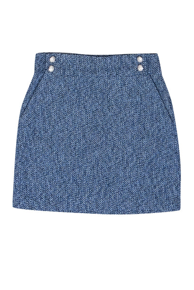 Current Boutique-Veronica Beard - Blue, White, & Black Textured Short Skirt Sz 2