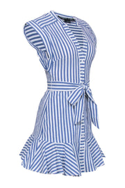 Current Boutique-Veronica Beard - Blue & White Stripe Seersucker Dress Sz 4