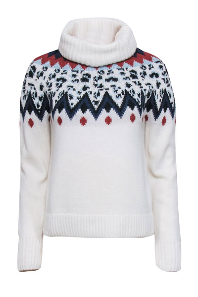 Current Boutique-Veronica Beard - Ivory Turtleneck Sweater Sz M