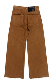 Current Boutique-Veronica Beard Jeans - Tan Cropped Wide-Leg Jeans Sz 2