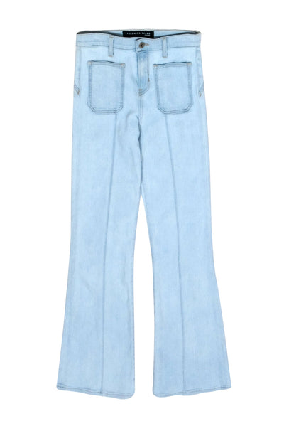 Current Boutique-Veronica Beard - Light Wash Blue Denim "Carson" Ankle Flare Jeans Sz 00