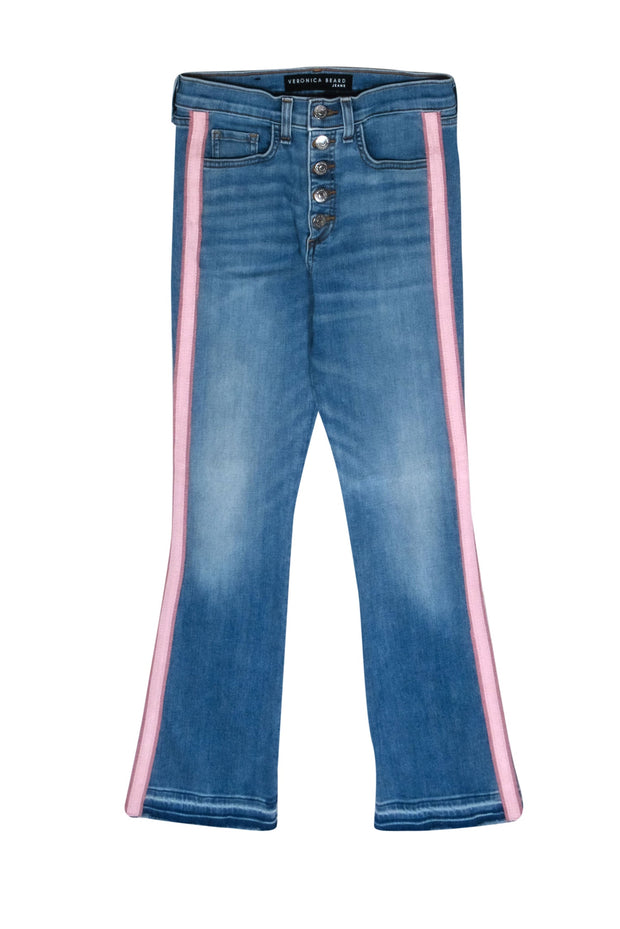 Current Boutique-Veronica Beard - Medium Wash "Carolyn Tuxedo Stripe Jeans" Sz 00