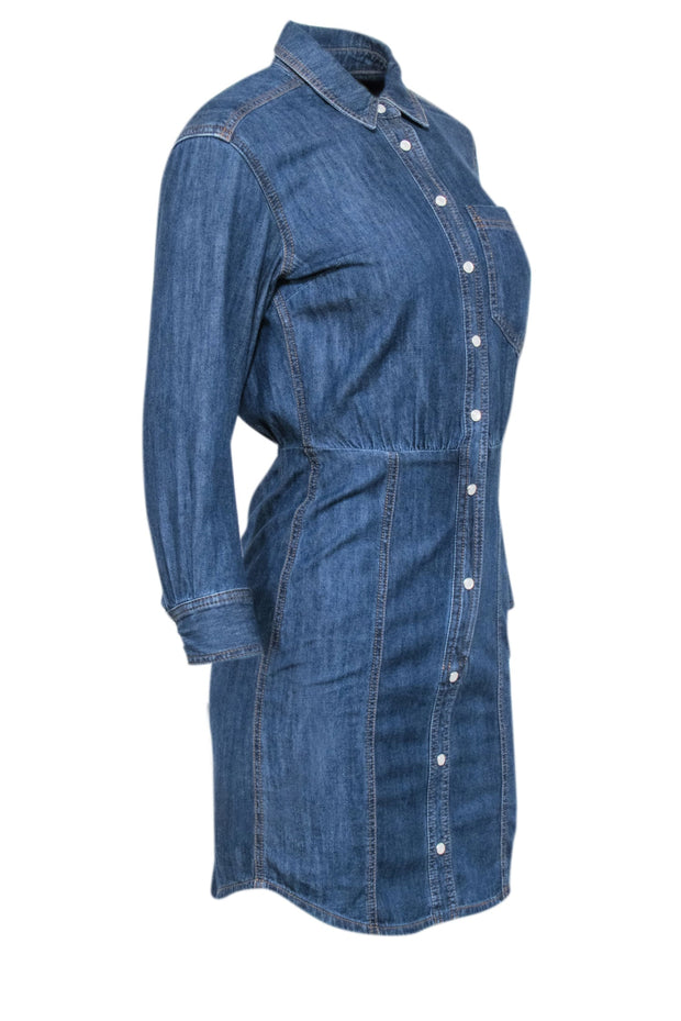 Current Boutique-Veronica Beard - Medium Wash Chambray Shirt Dress Sz 00