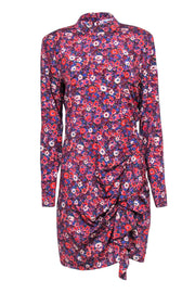 Current Boutique-Veronica Beard - Pink, Maroon, & Blue Floral Print Dress Sz 10