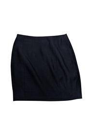 Current Boutique-Versace - Black Wool Mini Skirt Sz 2