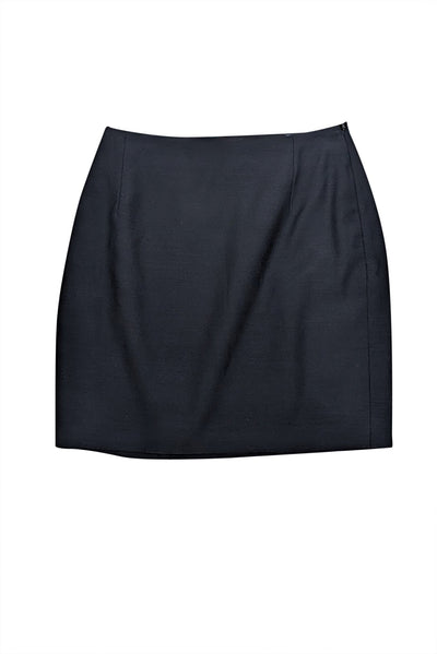 Current Boutique-Versace - Black Wool Mini Skirt Sz 2