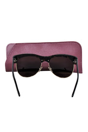 Current Boutique-Versace - Brown Tortoise Upper Frame Sunglasses