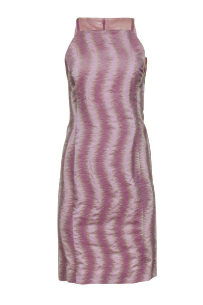 Current Boutique-Versace - Pink, Lavender & Green Sleeveless Dress Sz 4