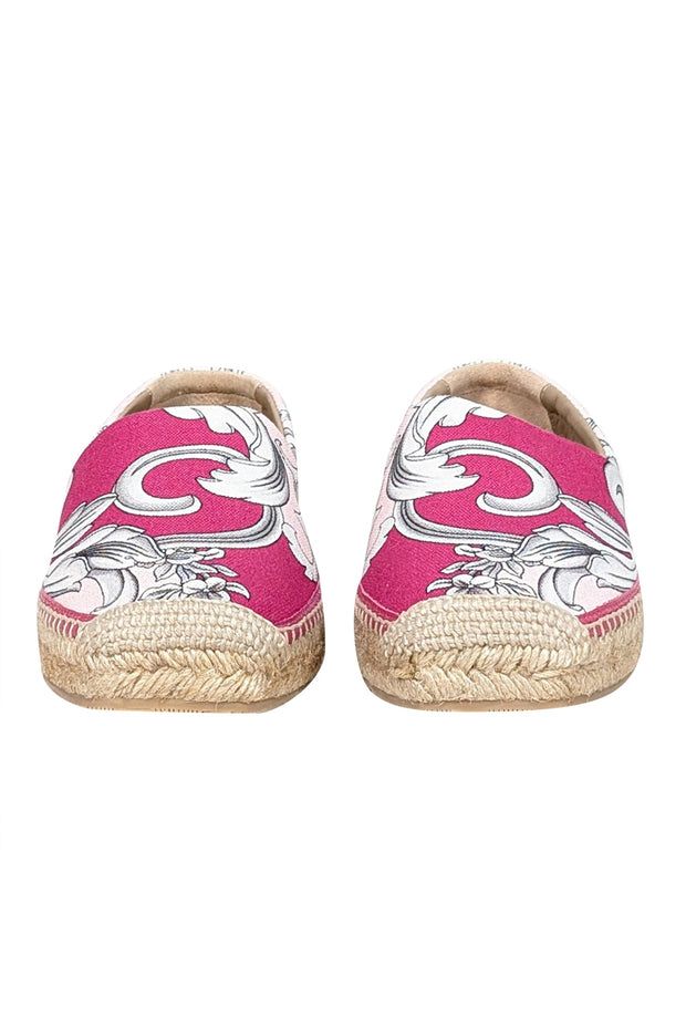 Current Boutique-Versace - Pink Print Espadrille Flats Sz 9