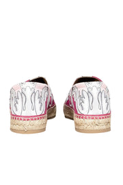 Current Boutique-Versace - Pink Print Espadrille Flats Sz 9