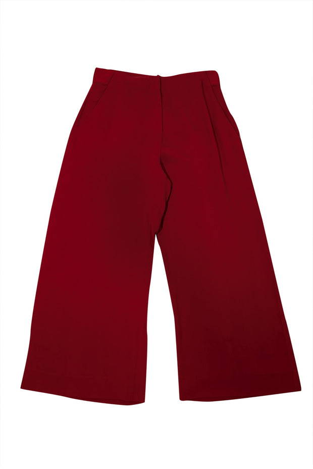 Current Boutique-Versace - Red Wide Leg High Rise Pants Sz 6