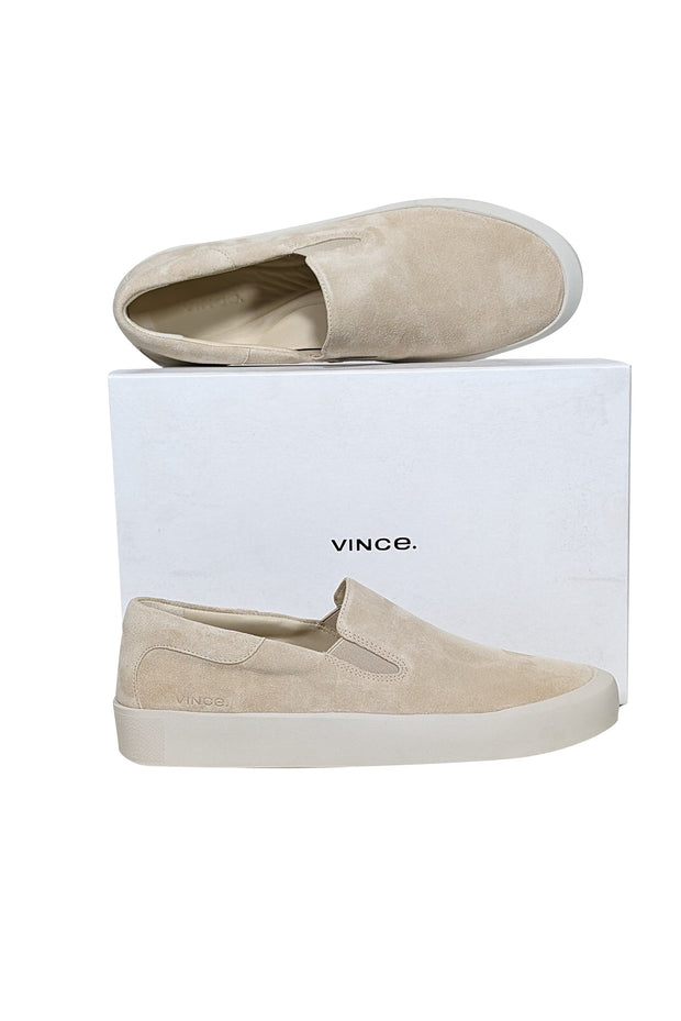 Current Boutique-Vince - Beige Suede Slip On Sneakers Sz 9