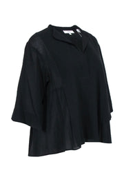 Current Boutique-Vince - Black Cotton Long Sleeve Top Sz S