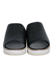 Current Boutique-Vince - Black Leather Slide Sandals Sz 9