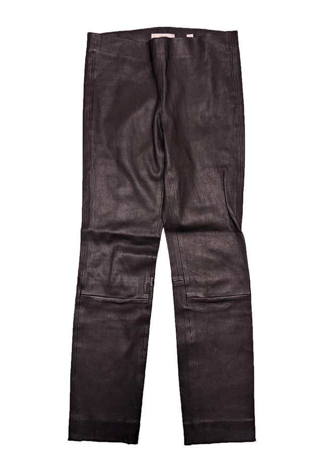 Current Boutique-Vince - Black Leather Slim Fit Ankle Pants Sz S