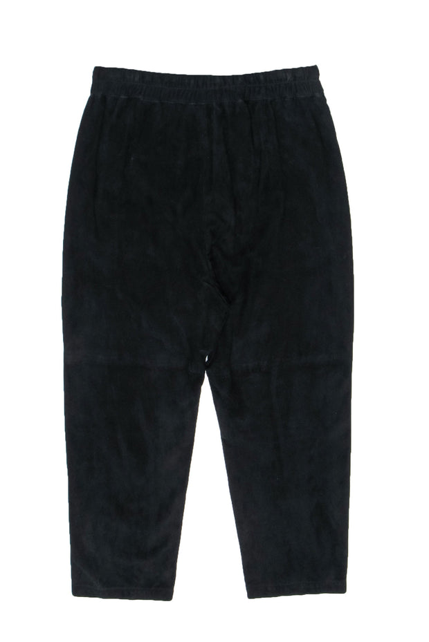 Current Boutique-Vince - Black Smooth Goat Leather Suede Joggers Sz 8