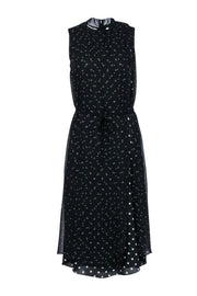 Current Boutique-Vince - Black & White Polka Dot Sleeveless Midi Dress Sz XS