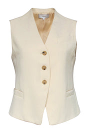 Current Boutique-Vince - Cream Button Front Vest Sz 8