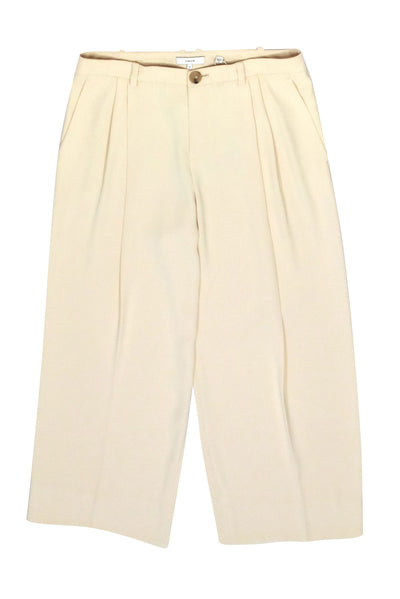 Current Boutique-Vince - Cream Wide Leg Pleated Dress Pants Sz 10