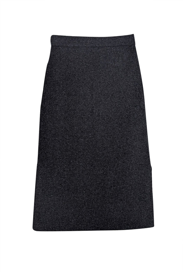 Current Boutique-Vince - Dark Grey Wool & Cashmere Blend Skirt w/ Side Slits Sz S