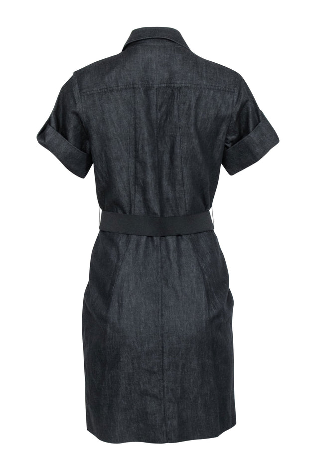 Current Boutique-Vince - Dark Wash Chambray Short Sleeve Dress w/ Belt Sz 8