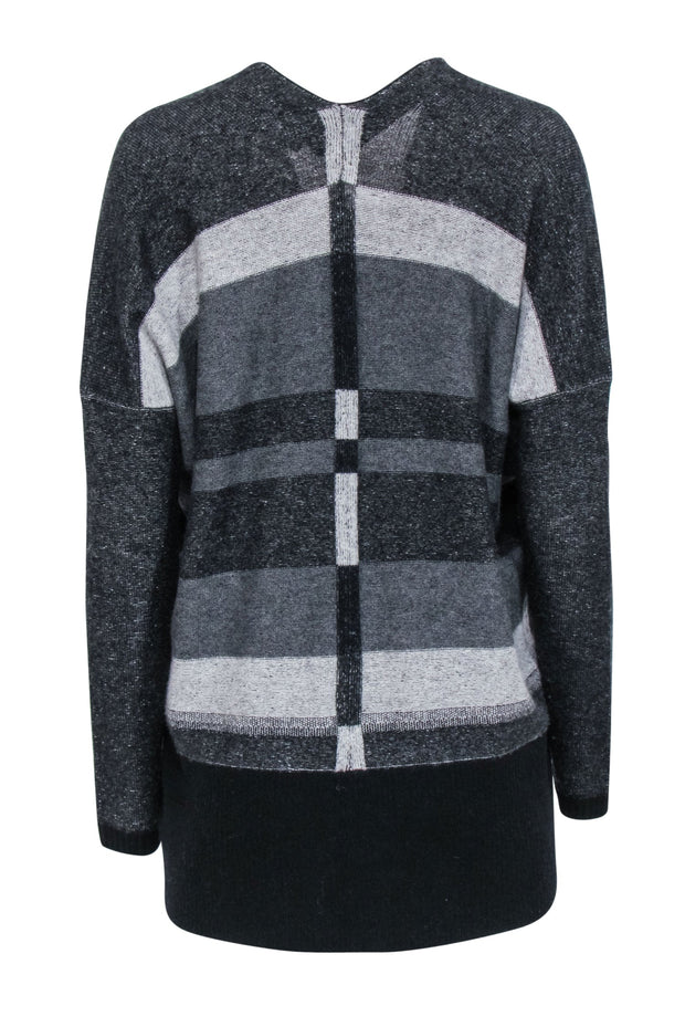 Current Boutique-Vince - Grey & Black Wool Cardigan Sz S