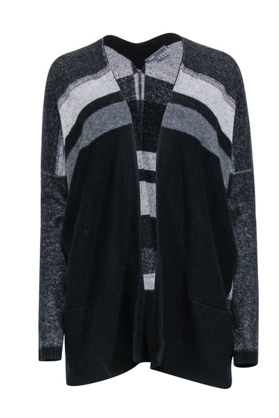 Current Boutique-Vince - Grey & Black Wool Cardigan Sz S